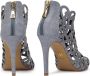 Kazar Blauwe peep toe laarzen met opvallende cut-out bovenkant Blue Dames - Thumbnail 4