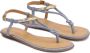 Kazar Blauwe platte zoolsandalen Blue Dames - Thumbnail 2