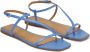 Kazar Blauwe sandalen met graanleren banden Blue Dames - Thumbnail 2