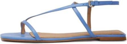 Kazar Blauwe sandalen met graanleren banden Blue Dames