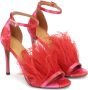 Kazar Bloemenroze sandalen versierd met veren Pink Dames - Thumbnail 2