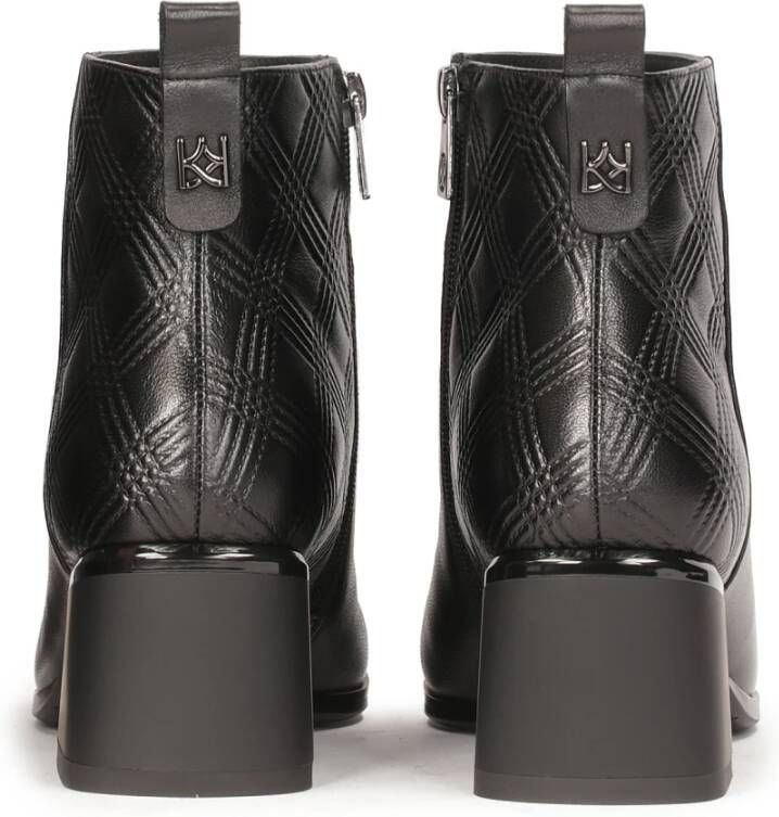 Kazar Booties versierd met reliëfpatroon Black Dames