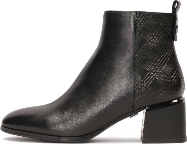 Kazar Booties versierd met reliëfpatroon Black Dames