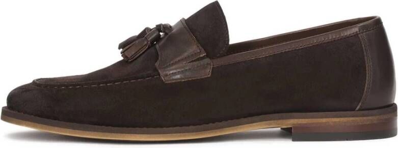 Kazar Bruin suède en graanleer loafers Brown Heren