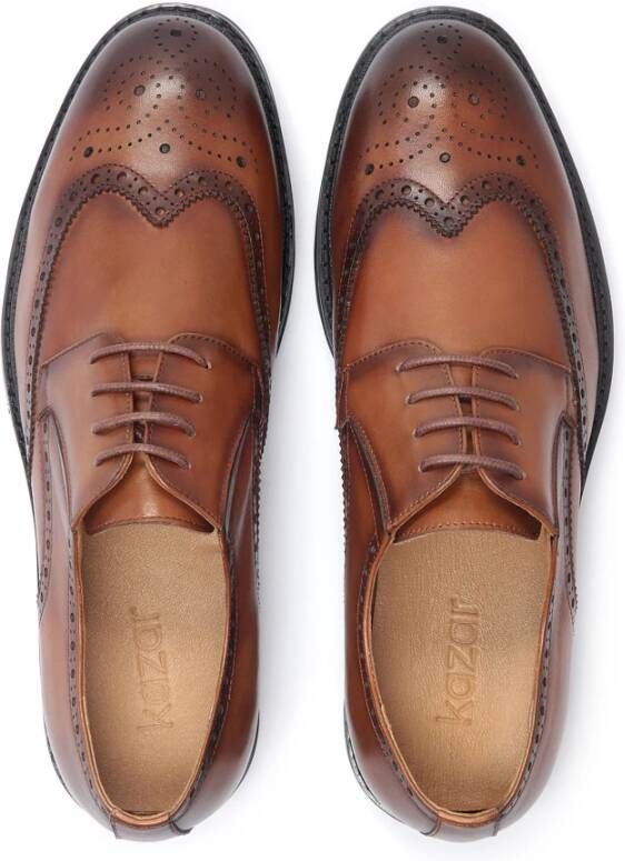 Kazar Bruine Brogue Derby Schoenen Heren Elegant Brown Heren