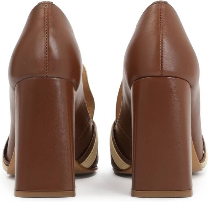 Kazar Bruine en beige pumps op een paal Brown Dames