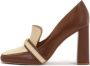 Kazar Bruine en beige pumps op een paal Brown Dames - Thumbnail 5