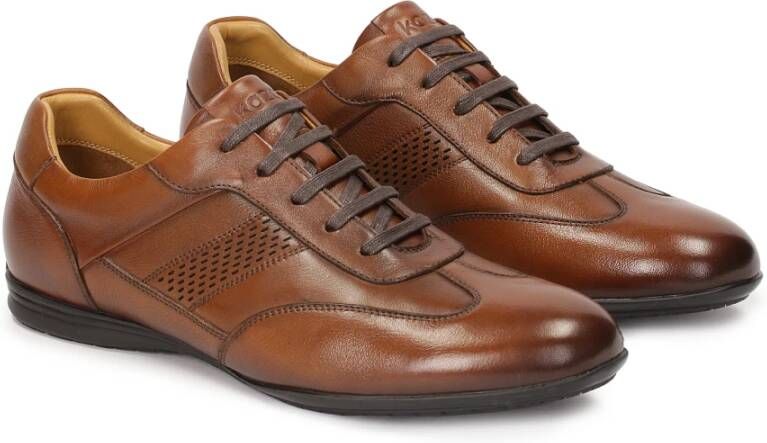 Kazar Bruine halfschoenen in smart casual stijl Brown Heren