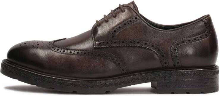 Kazar Bruine halfschoenen met brogue decoratie Brown Heren