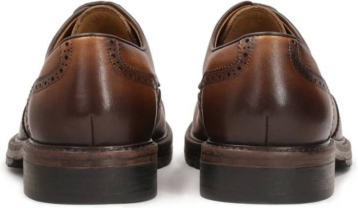 Kazar Bruine halfschoenen met rozetdecoratie Brown Heren