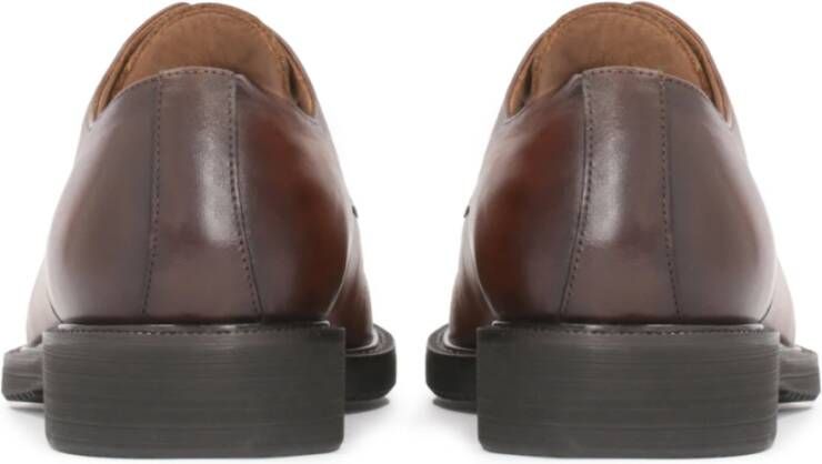 Kazar Bruine leren derby schoenen voor heren met open vamp Brown Heren