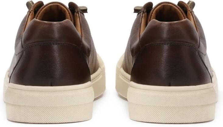 Kazar Bruine leren herensneakers Brown Heren