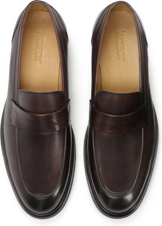 Kazar Bruine leren loafers Brown Heren