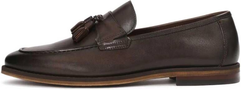 Kazar Bruine leren loafers met kwastjes Brown Heren