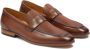 Kazar Brown loafers decorated with leather embossing - Thumbnail 3