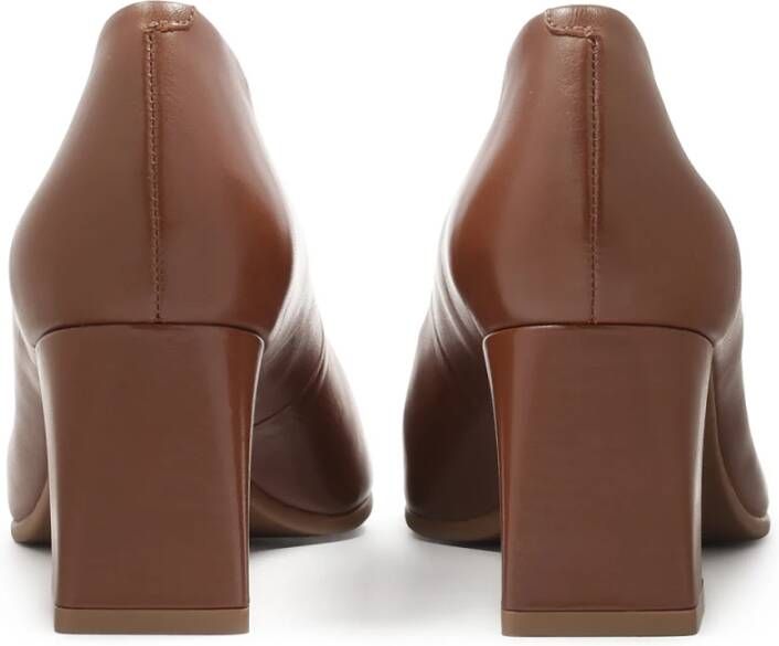 Kazar Bruine leren pumps op een paal Brown Dames