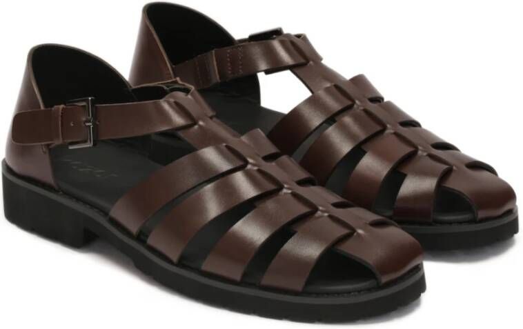 Kazar Bruine leren sandalen voor mannen Brown Heren