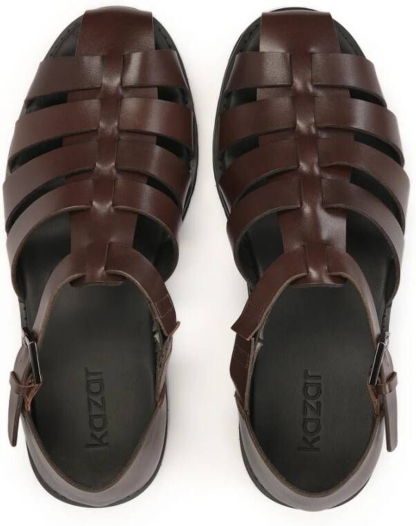 Kazar Bruine leren sandalen voor mannen Brown Heren