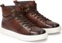 Kazar Bruine leren sneakers met hoge schacht Brown Heren - Thumbnail 2