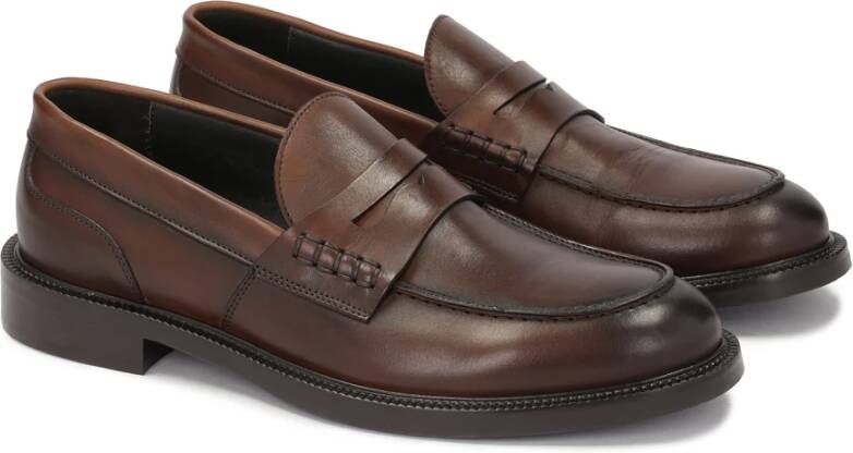 Kazar Bruine loafers met leren zool Brown Heren