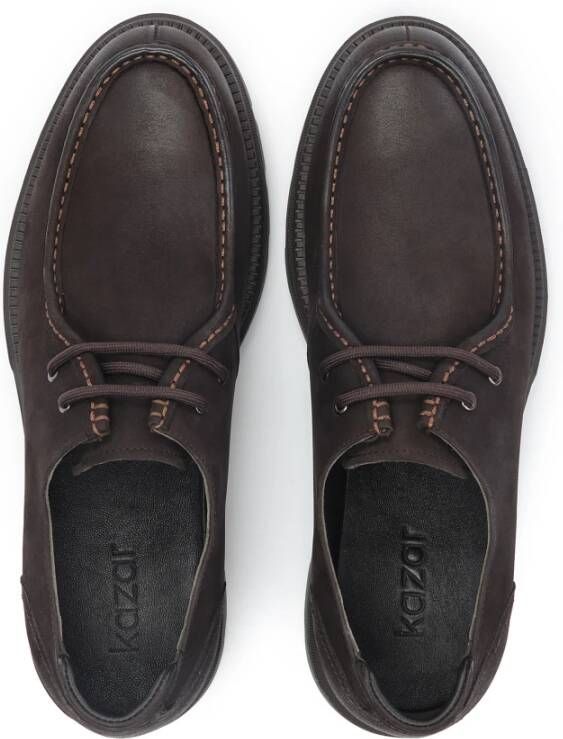 Kazar Bruine Oxford Schoenen met Korte Veters Brown Heren