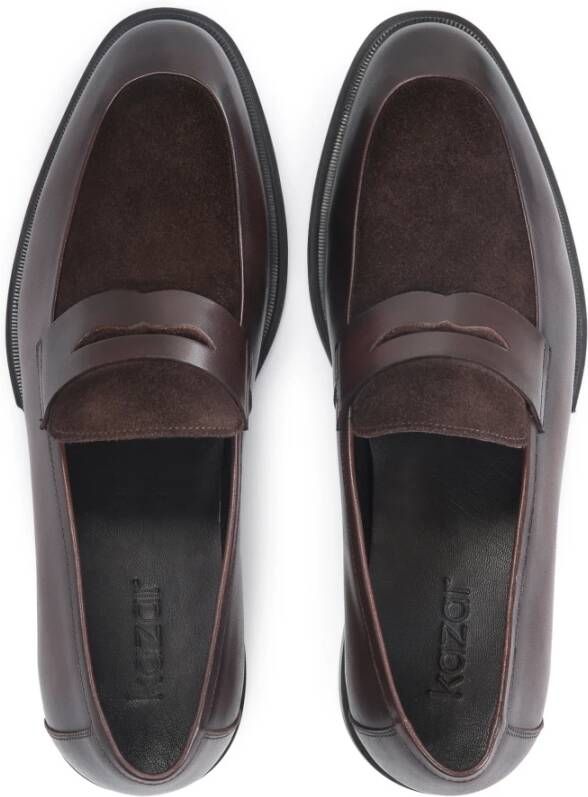 Kazar Bruine Penny Loafers Casual Schoenen Brown Heren