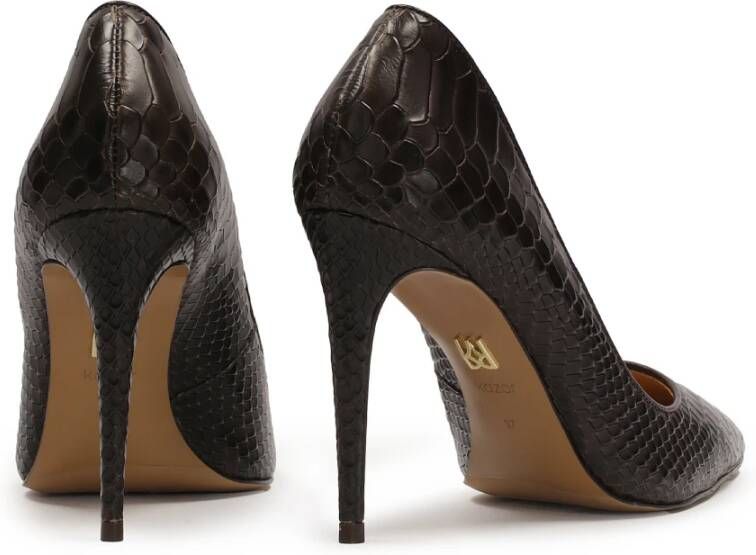 Kazar Bruine pumps met een exotisch motief Brown Dames