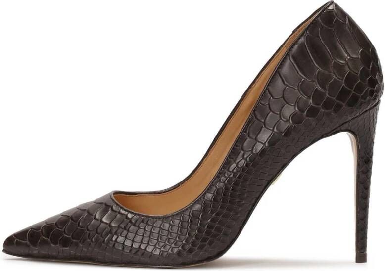 Kazar Bruine pumps met een exotisch motief Brown Dames