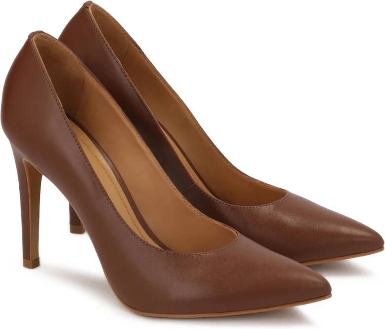 Kazar Bruine puntige pumps Brown Dames