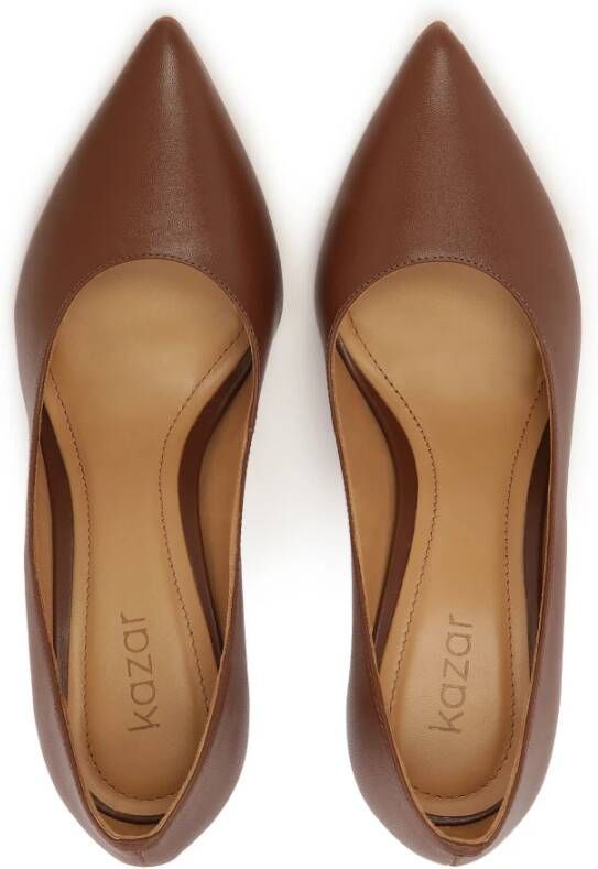 Kazar Bruine puntige pumps Brown Dames