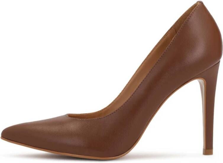 Kazar Bruine puntige pumps Brown Dames