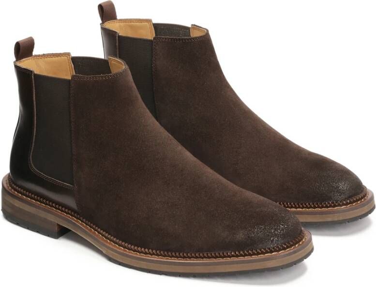 Kazar Bruine Suède & Leren Chelsea Boots Brown Heren