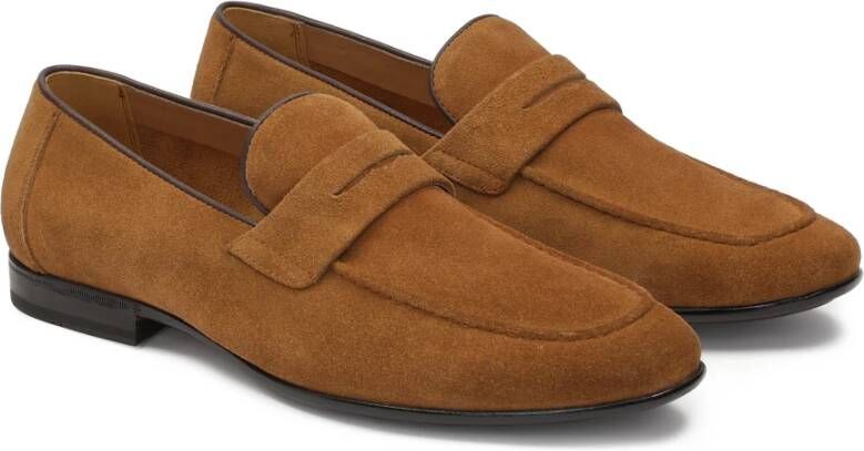 Kazar Bruine suède loafers Brown Heren