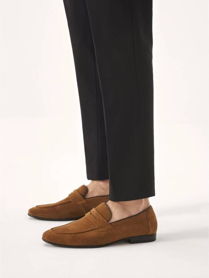 Kazar Bruine suède loafers Brown Heren