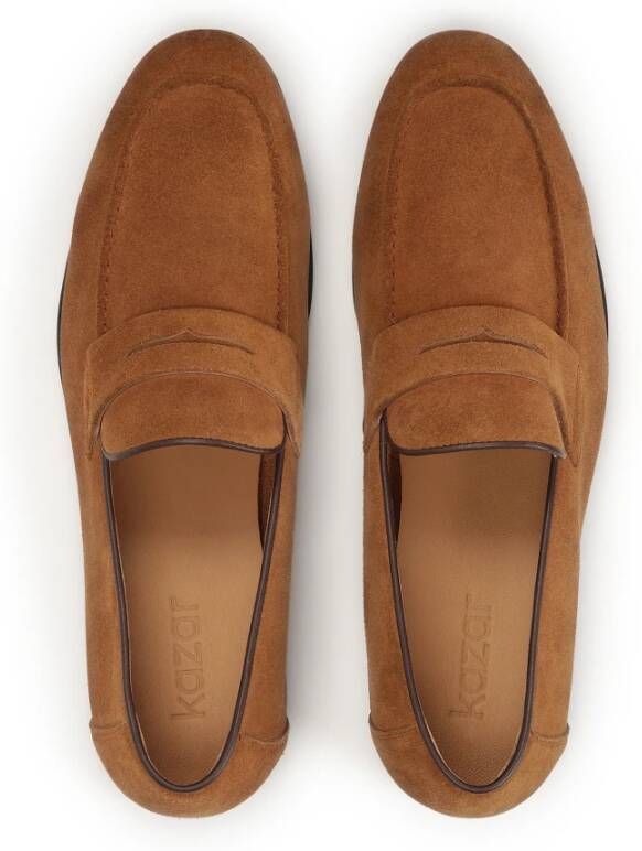 Kazar Bruine suède loafers Brown Heren