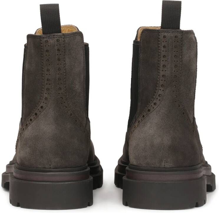 Kazar Bruine suède pantoffels met ornamenten Brown Heren