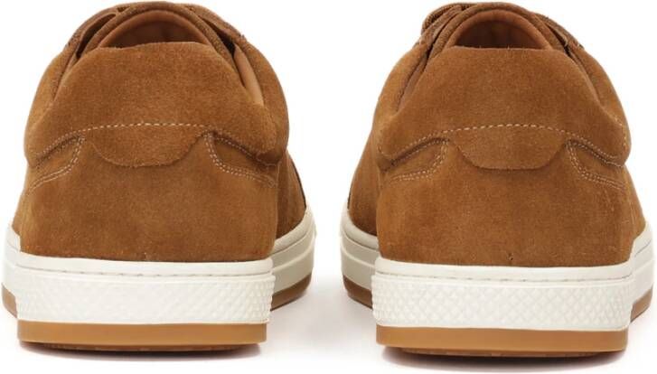 Kazar Bruine suède sneakers met witte zool Brown Heren