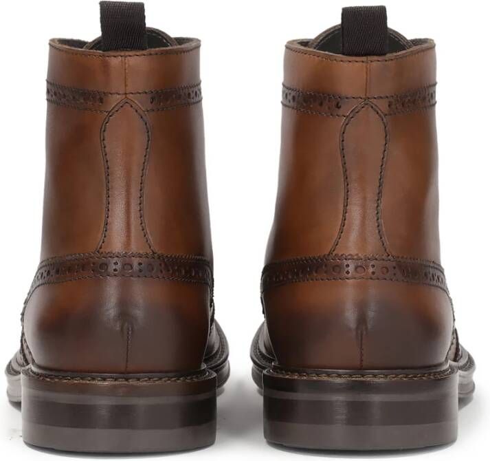 Kazar Bruine veterschoenen met brogue decoratie Brown Heren