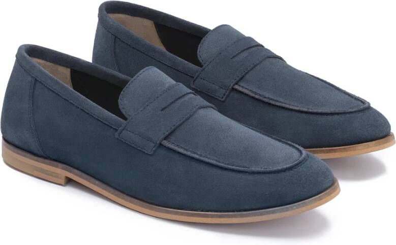 Kazar Casual blauwe loafers op een blauwe zool Blue Heren