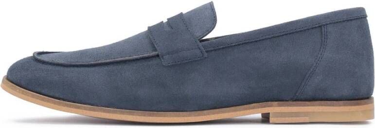 Kazar Casual blauwe loafers op een blauwe zool Blue Heren