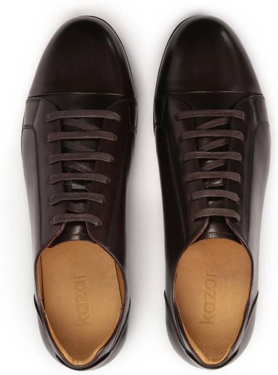 Kazar Casual leren halfschoenen in bruine kleur Brown Heren