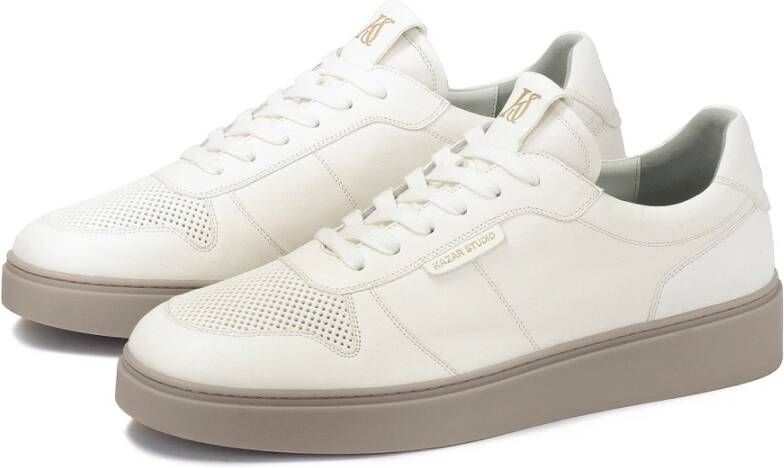 Kazar Casual Veterschoenen van Leer White Heren