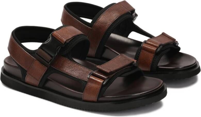 Kazar Comfortabele leren sandalen in bruine kleur Brown Heren