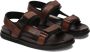 Kazar Comfortabele leren sandalen in bruine kleur Brown Heren - Thumbnail 2