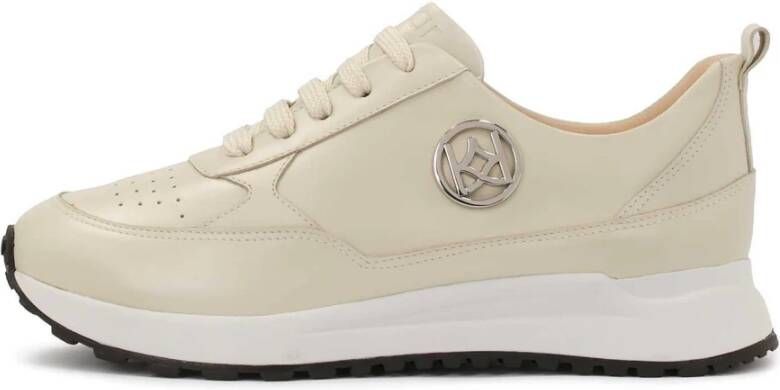 Kazar Comfortabele sneakers versierd met een zilveren monogram White Dames