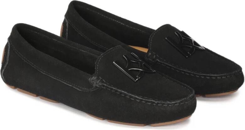 Kazar Comfortabele suède mocassins in zwart Black Dames