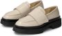 Kazar Studio Leren schoenen op een platte zool met een platform Beige Dames - Thumbnail 8