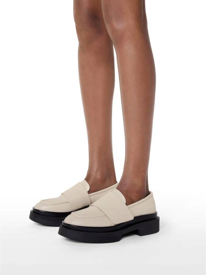 Kazar Crème Leren Platform Schoenen Beige Dames