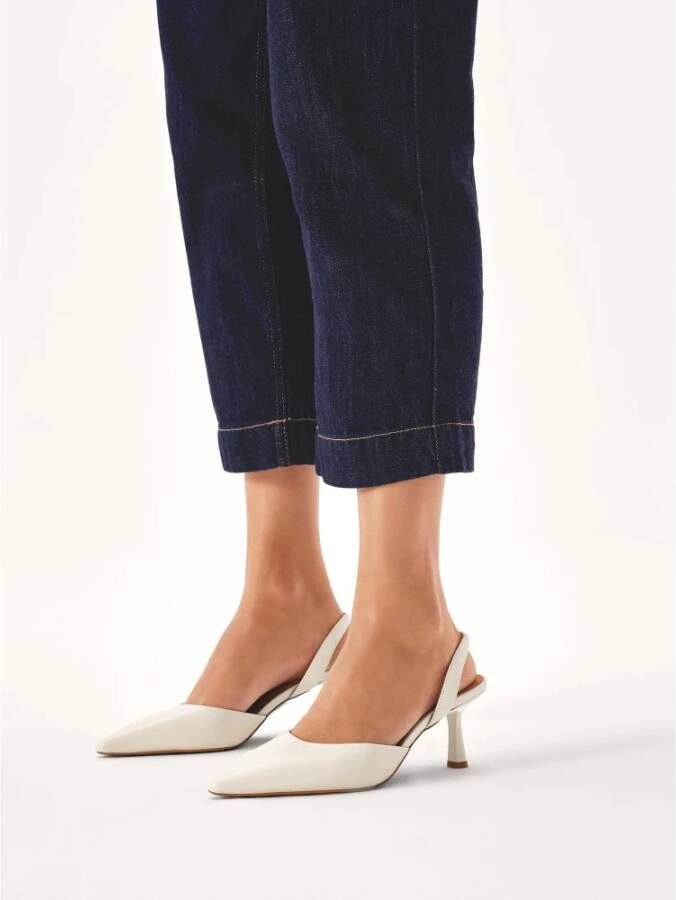 Kazar Cutout pumps met open bovenkant en open hakken White Dames