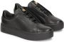 Kazar Dames comfortabele zwarte graanleren sneakers Black Dames - Thumbnail 2